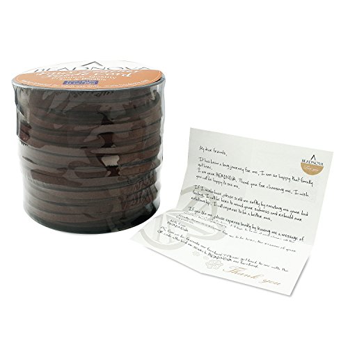 BEADNOVA 5mm Flat Leather Cord Faux Suede Cord 50 Yards Roll Spool...