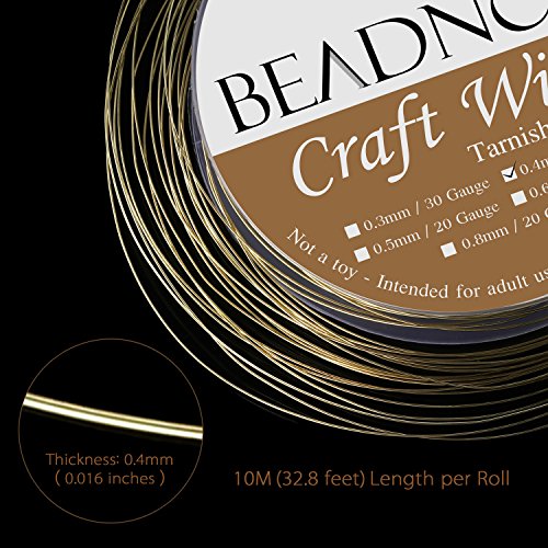 BEADNOVA Craft Wire Jewelry Beading Wire Tarnish Resistant Copper ...