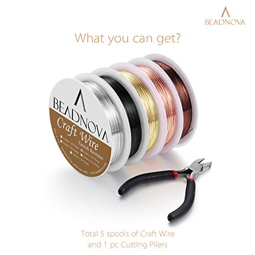BEADNOVA Craft Wire Jewelry Beading Wire Tarnish Resistant Copper ...