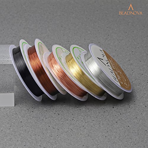 BEADNOVA Craft Wire Jewelry Beading Wire Tarnish Resistant Copper ...