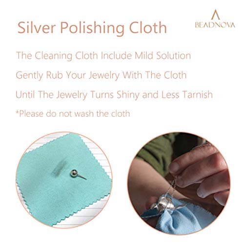 BEADNOVA Silver Polishing Cloth Cotton Jewelry Cleaning Cloth with...