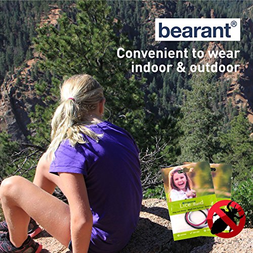 Bearant Elastic Lice Repellent Hair Bands - DEET-free, with Natura...