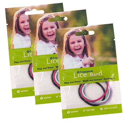 Bearant Elastic Lice Repellent Hair Bands - DEET-free, with Natura...