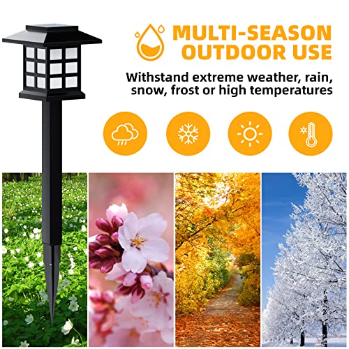 Beassla Solar Outdoor Lights 12 Pack, 12 Hrs Long-Lasting Waterpro...