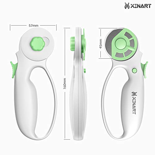 Xinart 45mm Rotary Cutter for Fabric Safety Lock Ergonomic Classic...