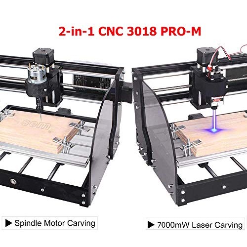 7000mW Laser Engraver CNC 3018 Pro-M Engraving Machine, GRBL Contr...