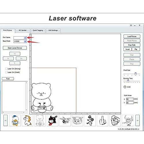 7000mW Laser Engraver CNC 3018 Pro-M Engraving Machine, GRBL Contr...