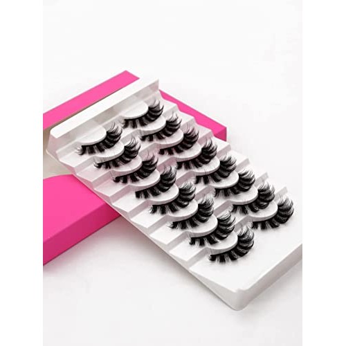 beautykaisen 8Pair 3D False Eyelashes Cross Fluffy Natural Look PA...