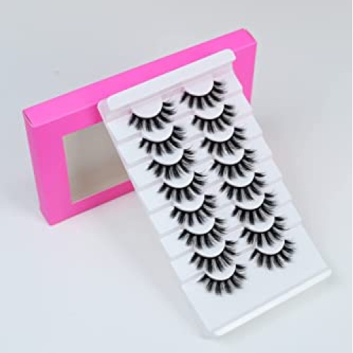 beautykaisen 8Pair 3D False Eyelashes Cross Fluffy Natural Look PA...