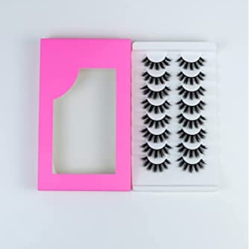 beautykaisen 8Pair 3D False Eyelashes Cross Fluffy Natural Look PA...