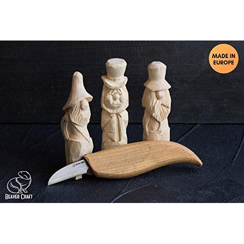 BeaverCraft Cutting Knife C2 6.5 Whittling Knife for Fine Chip Ca...
