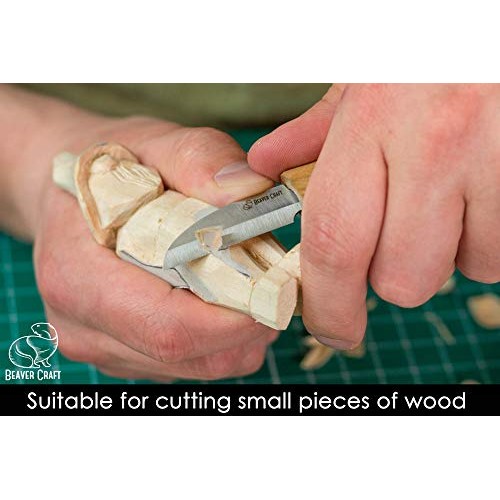 BeaverCraft Cutting Knife C2 6.5 Whittling Knife for Fine Chip Ca...