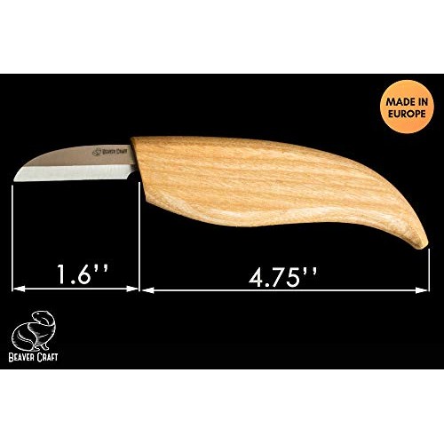 BeaverCraft Cutting Knife C2 6.5 Whittling Knife for Fine Chip Ca...
