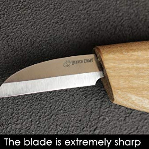 BeaverCraft Cutting Knife C2 6.5 Whittling Knife for Fine Chip Ca...