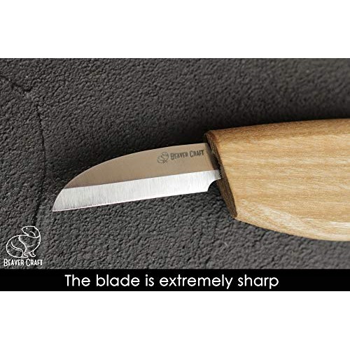 BeaverCraft Cutting Knife C2 6.5 Whittling Knife for Fine Chip Ca...