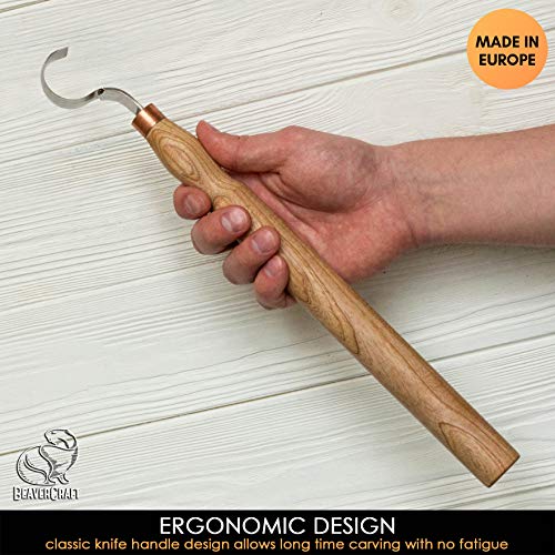 BeaverCraft Hook Knife Wood Carving SK2 Long Knives Spoon Carving ...