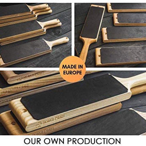 BeaverCraft LS1P1 Leather Strop 3 x 8 Paddle Strop with Compound...