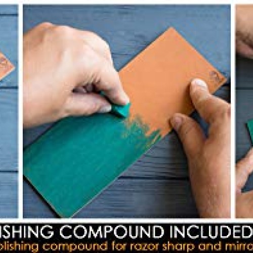 BeaverCraft LS2P1 Leather Strop Honing Sharpening Strop Knives Chi...