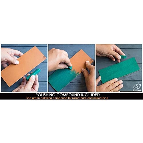 BeaverCraft LS2P1 Leather Strop Honing Sharpening Strop Knives Chi...