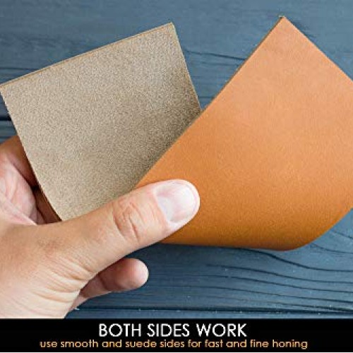 BeaverCraft LS2P1 Leather Strop Honing Sharpening Strop Knives Chi...