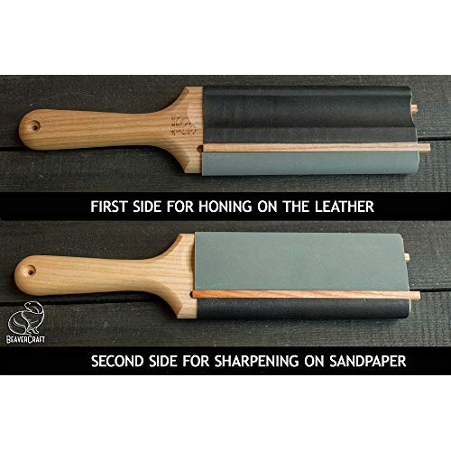 BeaverCraft LS5P1 Wood Carving Strop Wood Carving Gouge Hook Knife...
