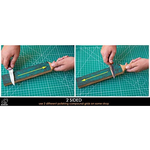 BeaverCraft LS6P1 Leather Paddle Honing Strop Kit with Sharpening ...