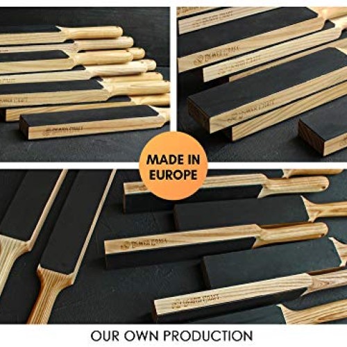 BeaverCraft LS6P1 Leather Paddle Honing Strop Kit with Sharpening ...