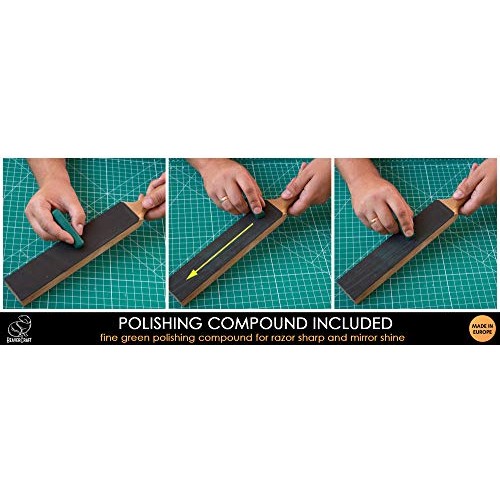 BeaverCraft LS6P1 Leather Paddle Honing Strop Kit with Sharpening ...