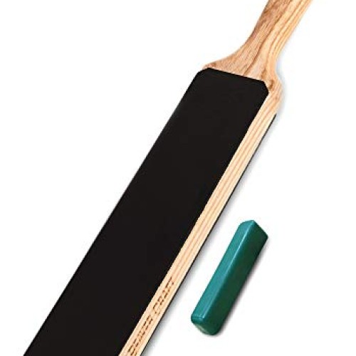 BeaverCraft LS6P1 Leather Paddle Honing Strop Kit with Sharpening ...