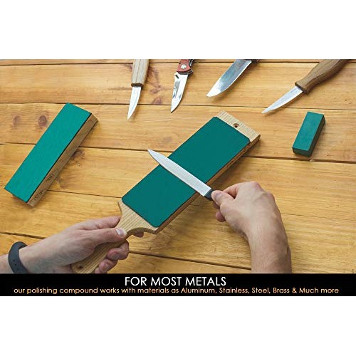 BeaverCraft P02 Polishing Compound Fine Green Buffing Compound 1.6...