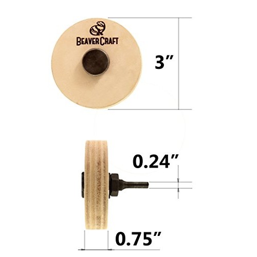 BeaverCraft PW1 Sharpening Wheel Stropping 3 Wheel Leather Wheel ...
