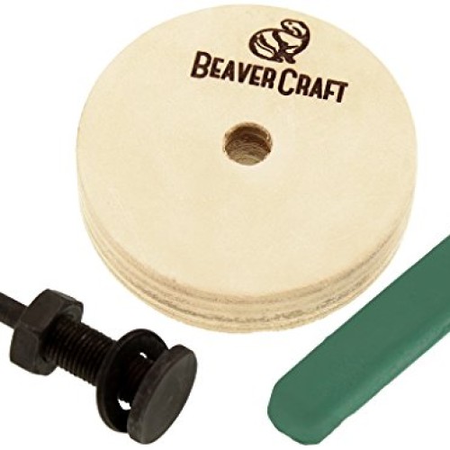 BeaverCraft PW1 Sharpening Wheel Stropping 3 Wheel Leather Wheel ...
