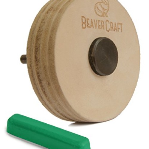 BeaverCraft PW1 Sharpening Wheel Stropping 3 Wheel Leather Wheel ...