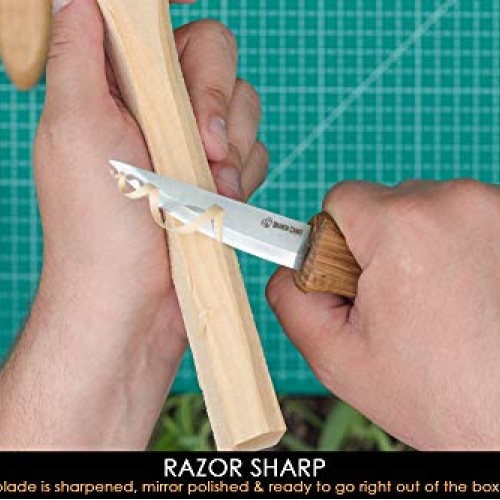BeaverCraft Sloyd Knife C4 3.14 Wood Carving Sloyd Knife for Whit...