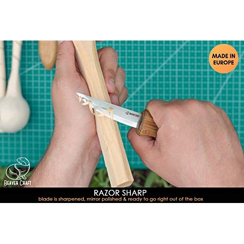 BeaverCraft Sloyd Knife C4 3.14 Wood Carving Sloyd Knife for Whit...