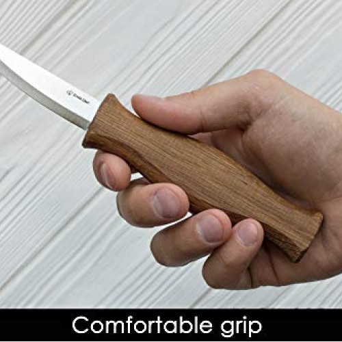 BeaverCraft Sloyd Knife C4 3.14 Wood Carving Sloyd Knife for Whit...