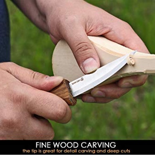 BeaverCraft Sloyd Knife C4 3.14 Wood Carving Sloyd Knife for Whit...