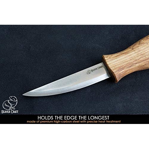 BeaverCraft Sloyd Knife C4 3.14 Wood Carving Sloyd Knife for Whit...