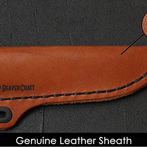 BeaverCraft Sloyd Knife C4 3.14 Wood Carving Sloyd Knife with Lea...