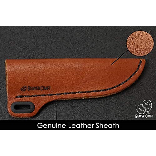 BeaverCraft Sloyd Knife C4 3.14 Wood Carving Sloyd Knife with Lea...
