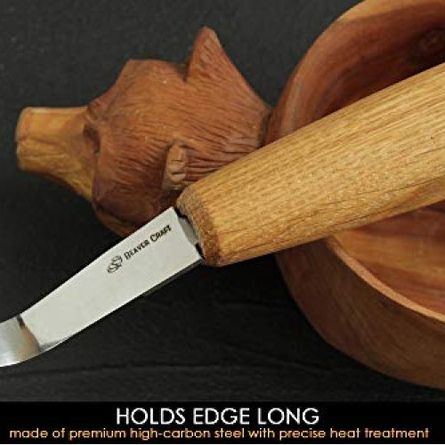 BeaverCraft Spoon Carving Hook Knife SK5 2 - Double Sided Sharpen...