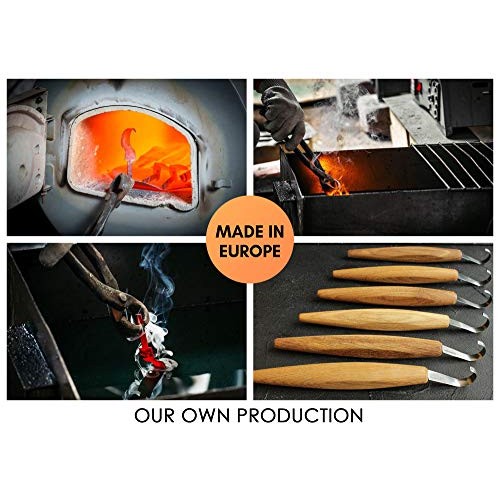 BeaverCraft Spoon Carving Hook Knife SK5 2 - Double Sided Sharpen...