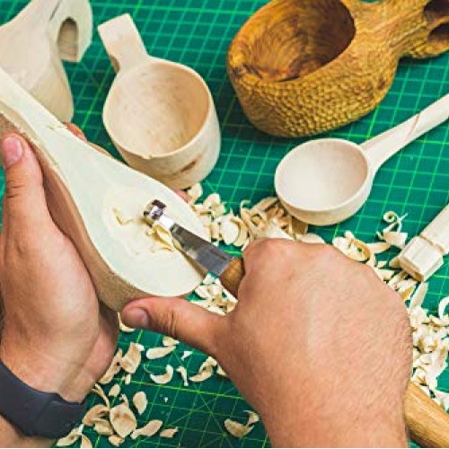 BeaverCraft Spoon Carving Hook Knife SK5 2 - Double Sided Sharpen...