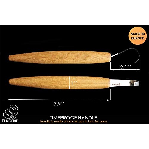 BeaverCraft Spoon Carving Hook Knife SK5 2 - Double Sided Sharpen...