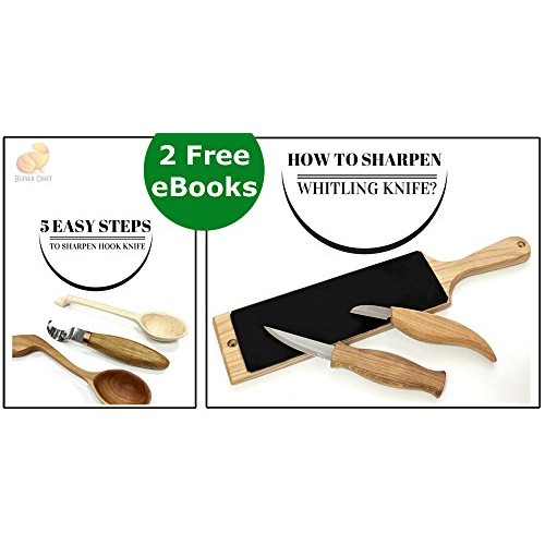 BeaverCraft Spoon Carving Hook Knife SK5 2 - Double Sided Sharpen...