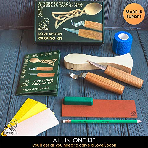 BeaverCraft, Spoon Carving Kit for Beginners DIY04 - Wood Carving ...