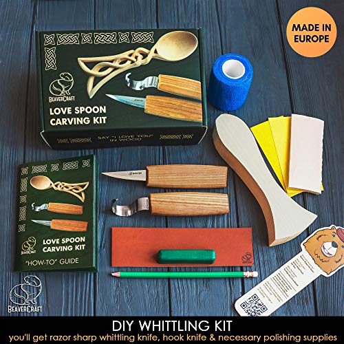 BeaverCraft, Spoon Carving Kit for Beginners DIY04 - Wood Carving ...