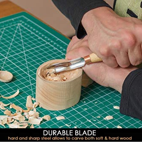 BeaverCraft, Wood Carving Bent Gouge K8a/14 0.55 - Spoon Carving ...