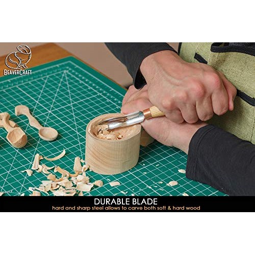 BeaverCraft, Wood Carving Bent Gouge K8a/14 0.55 - Spoon Carving ...