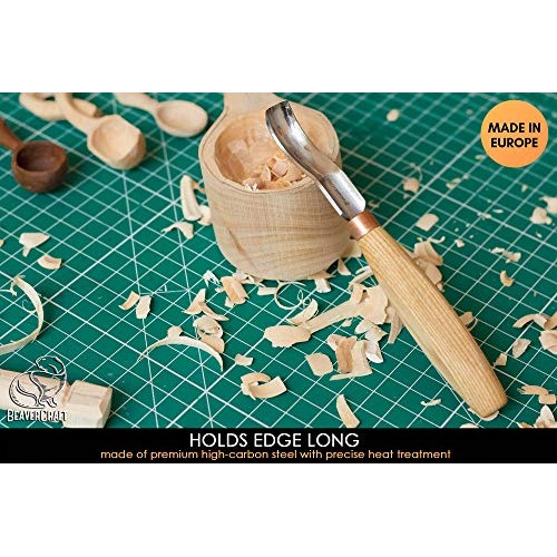 BeaverCraft, Wood Carving Bent Gouge K8a/14 0.55 - Spoon Carving ...